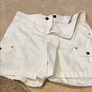 Lee White Cargo Pocket Shorts for Women